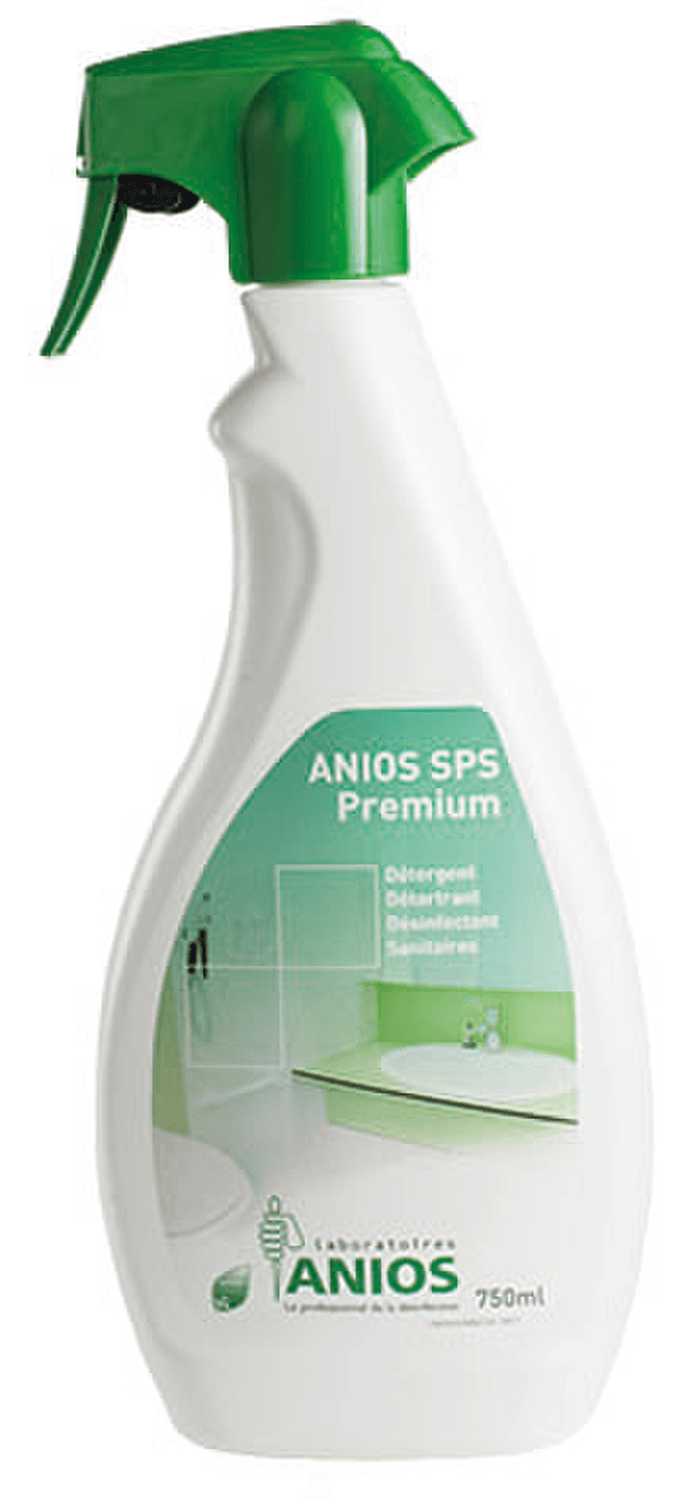 Détergent détartrant désinfectant Anios SPS Premium, spray de 750ml