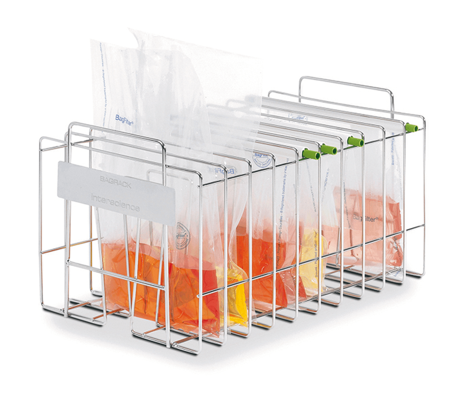 Support BagRack® en inox pour 10 sachets de 400 ml