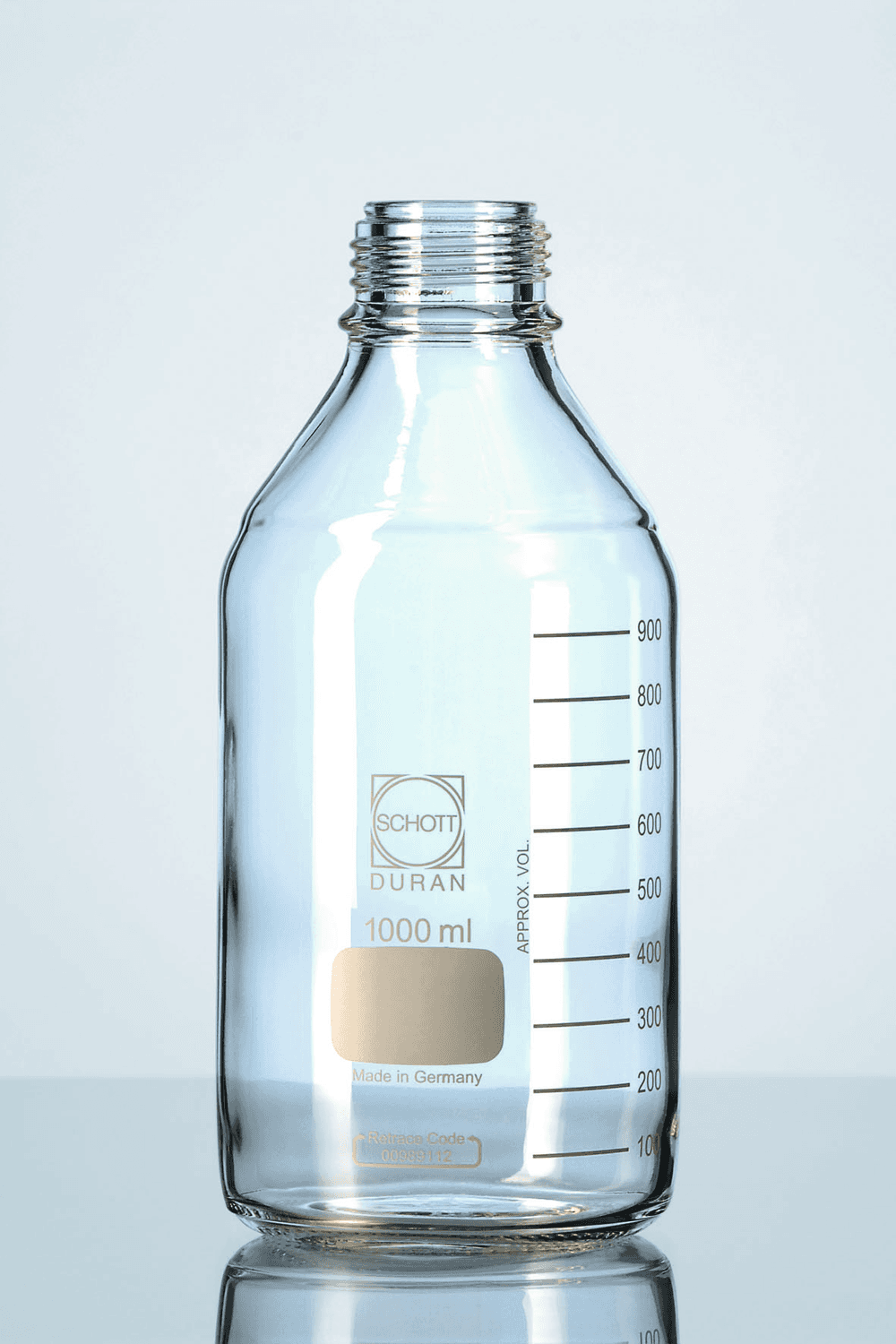 Flacon en verre Duran® gradué sans bouchon