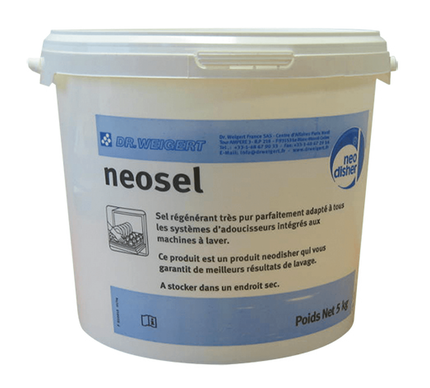 Sel régénérant Neodisher® neosel, seau de 5kg
