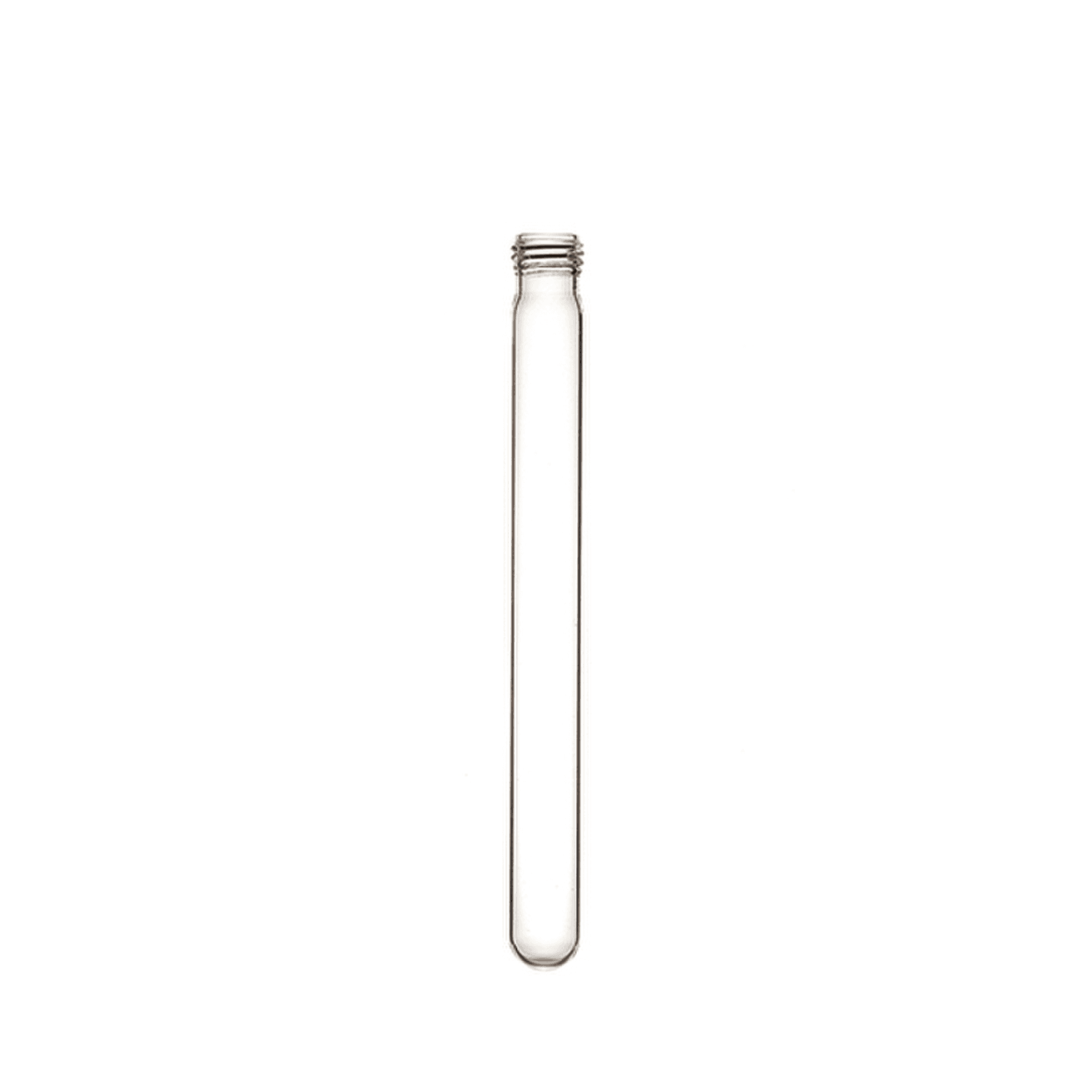 Tube 22ml en verre sodocalcique fond rond col à vis 16x160mm ep=0,95mm