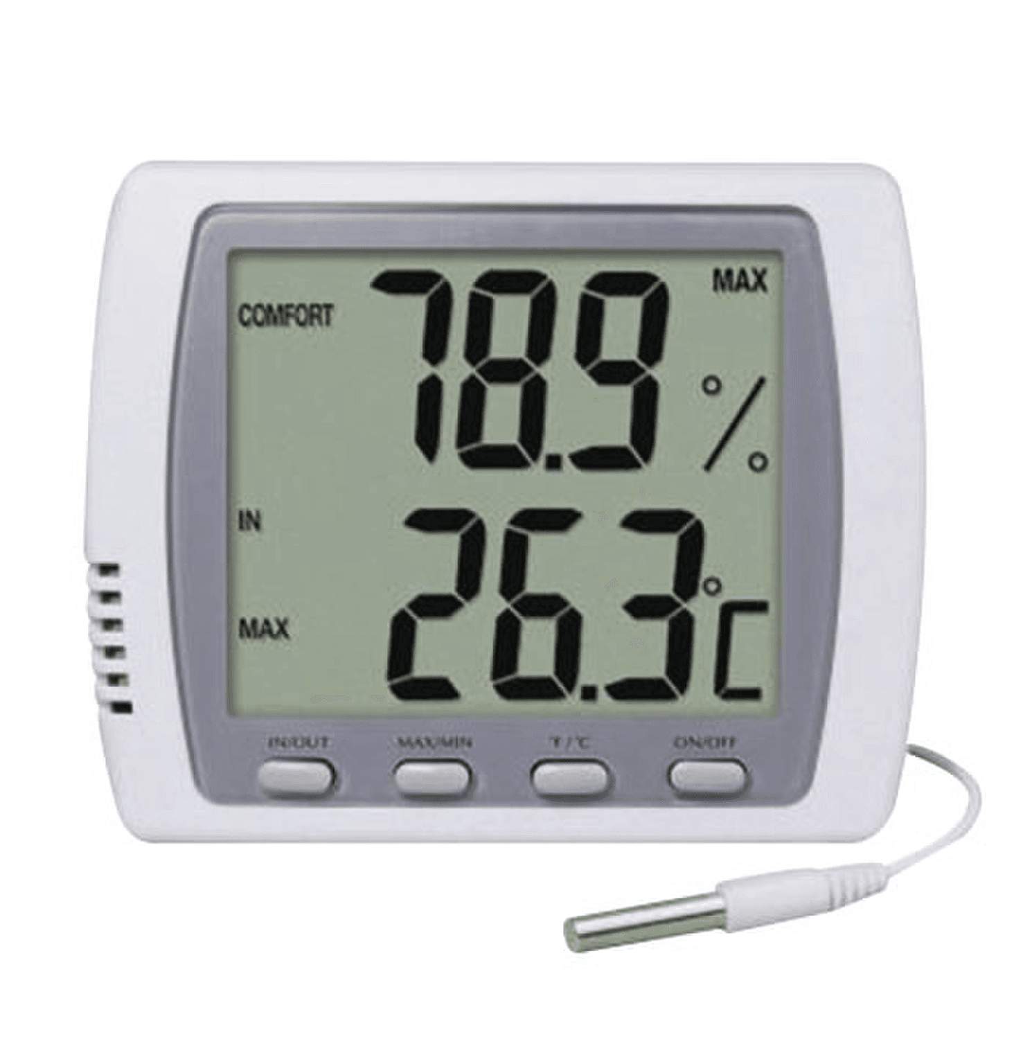 Thermomètre intérieur/extérieur et hygromètre, -50°C/70°C