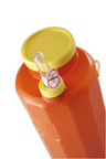 Flacon 3L pour urine 24h en polyéthylène marron gradué double ouverture prise pour tube sous vide avec canule longue, niveau de remplissage et anse