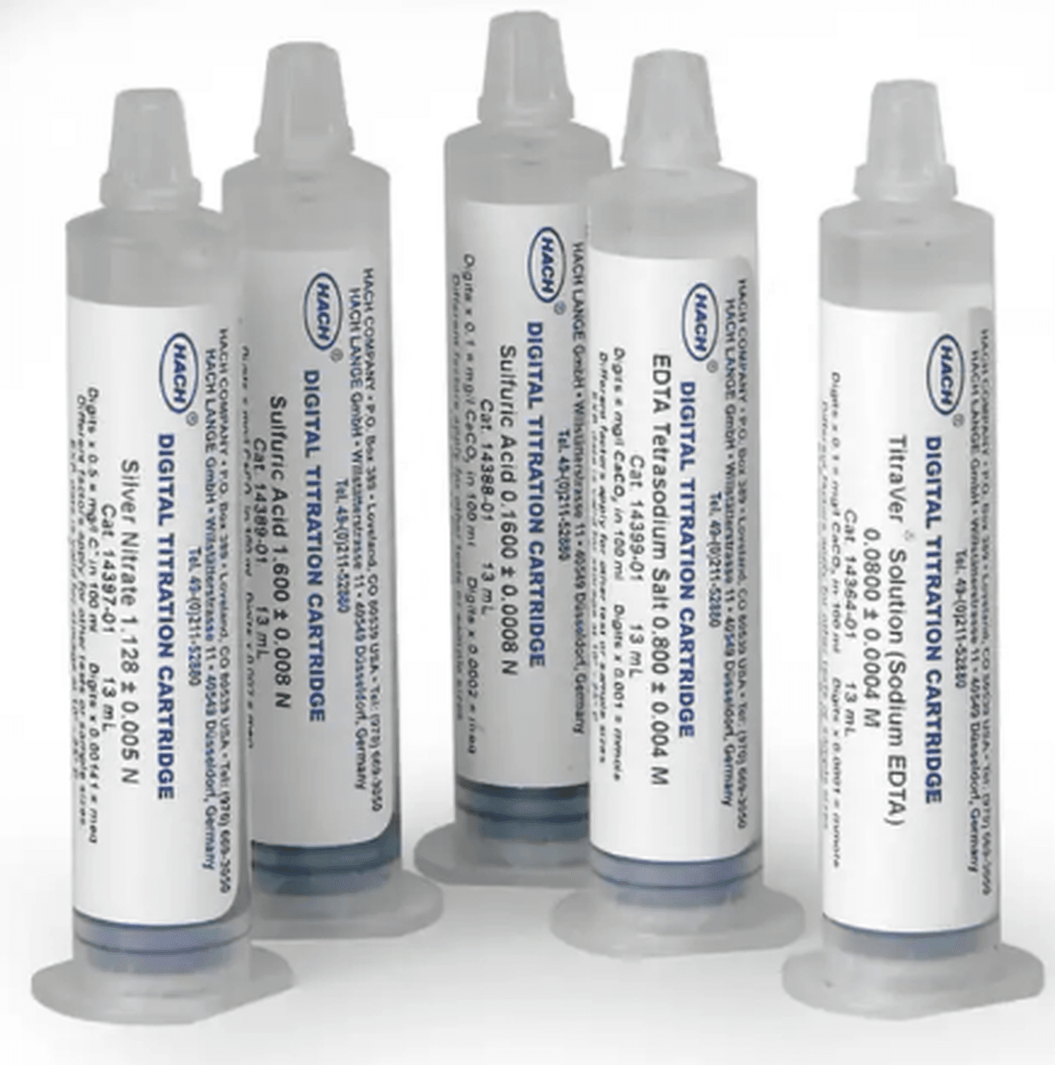 Cartouche titrateur numérique iodate-iodure 0,3998, 40 à 100 tests, Hach Lange