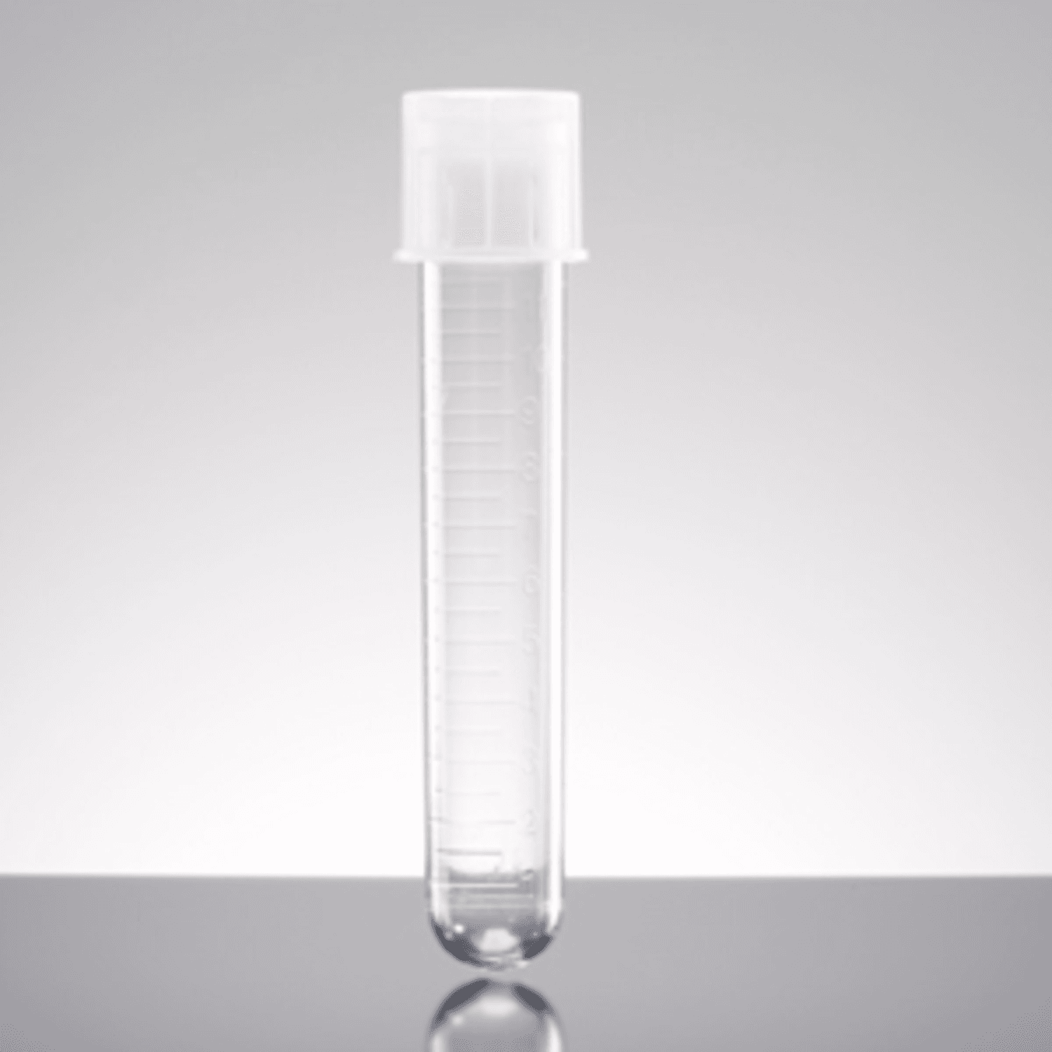 Tube de culture cellulaire en polystyrène avec cape à vis stérile