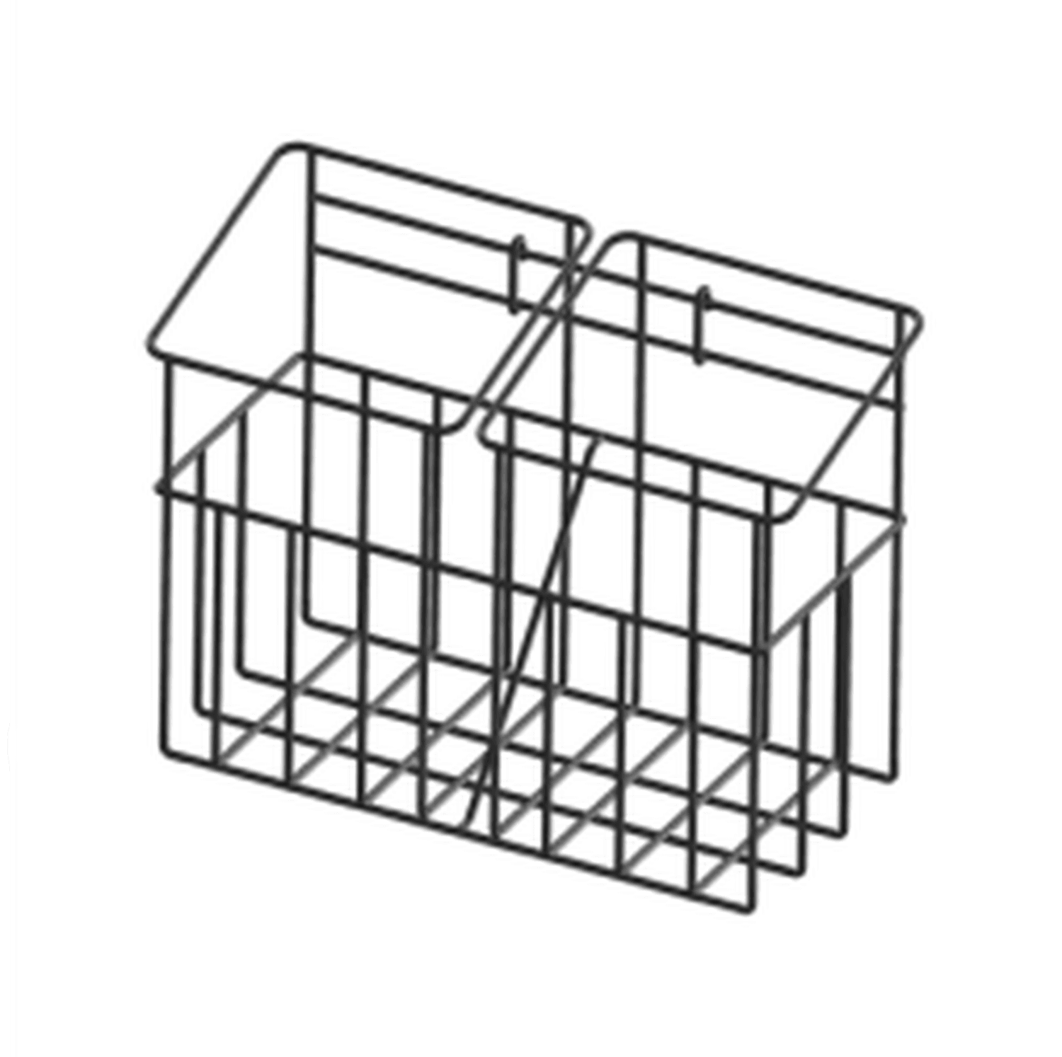 Support sacs poubelle 2x12L pour rail normalisé, 491x212x369mm (lxpxh)