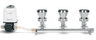 Rampe Microsart Manifold 3 postes avec entonnoirs inox 100ml