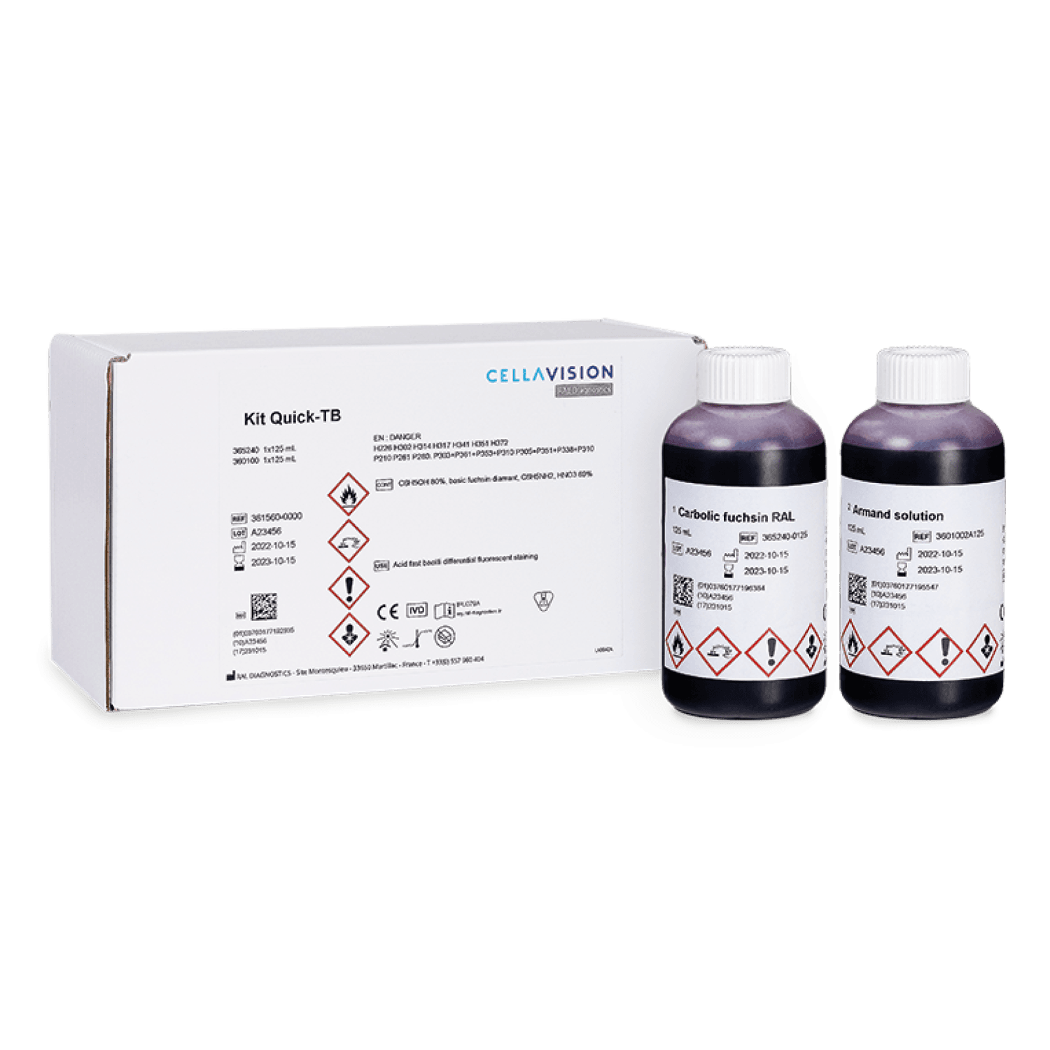 Kit Quick-TB  pour la mise en évidence des mycobactéries à froid RAL Diagnostics