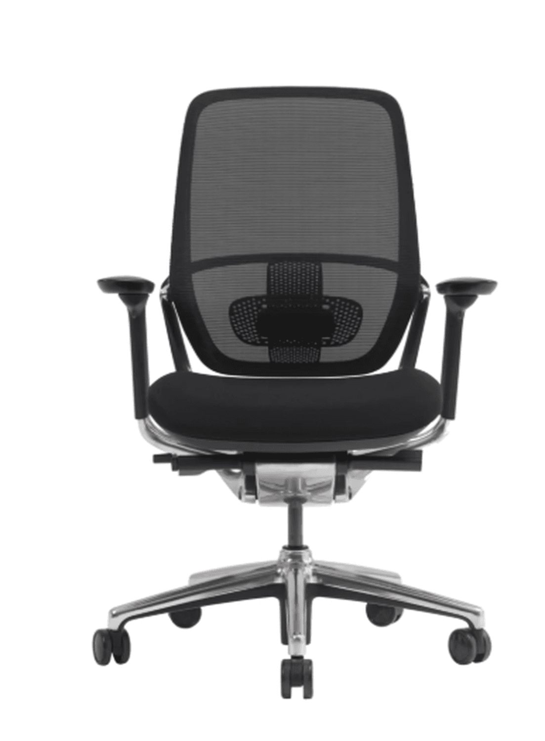 Fauteuil synchrone Yoko avec dossier en filet noir