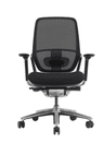 Fauteuil synchrone Yoko avec dossier en filet noir