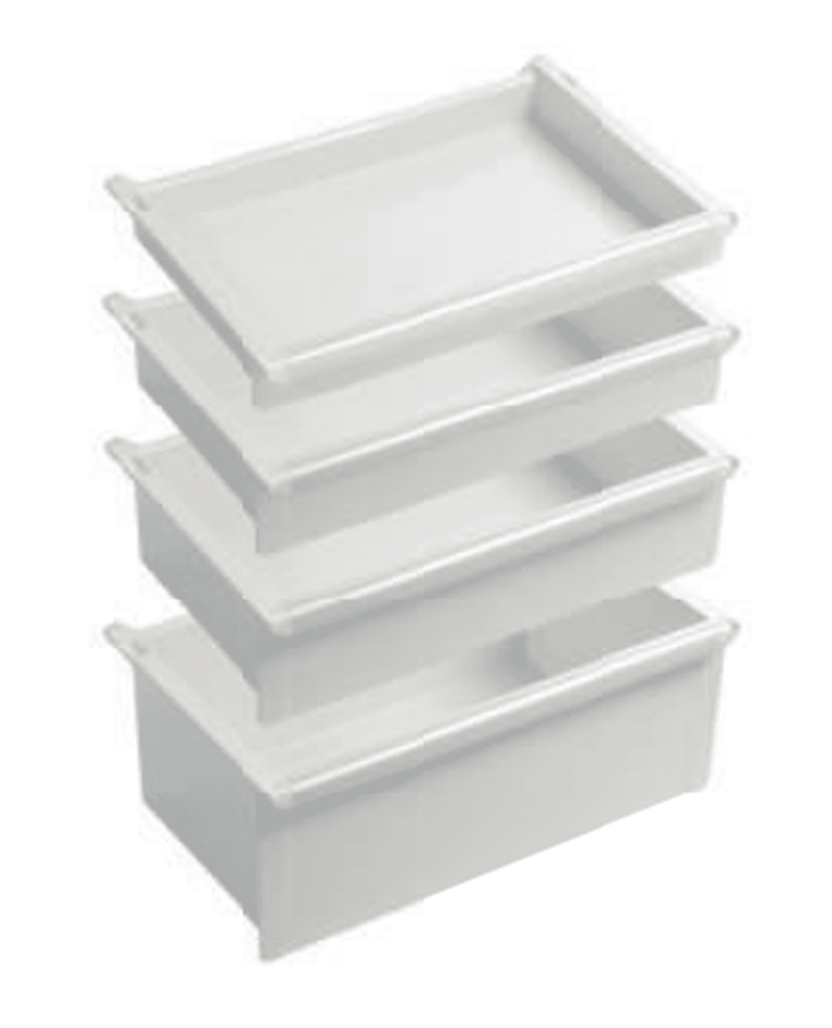 tiroir pour caisson neop 600x400mm, abs pc, blanc, 605 x 404 x 155mm (lxpxh)