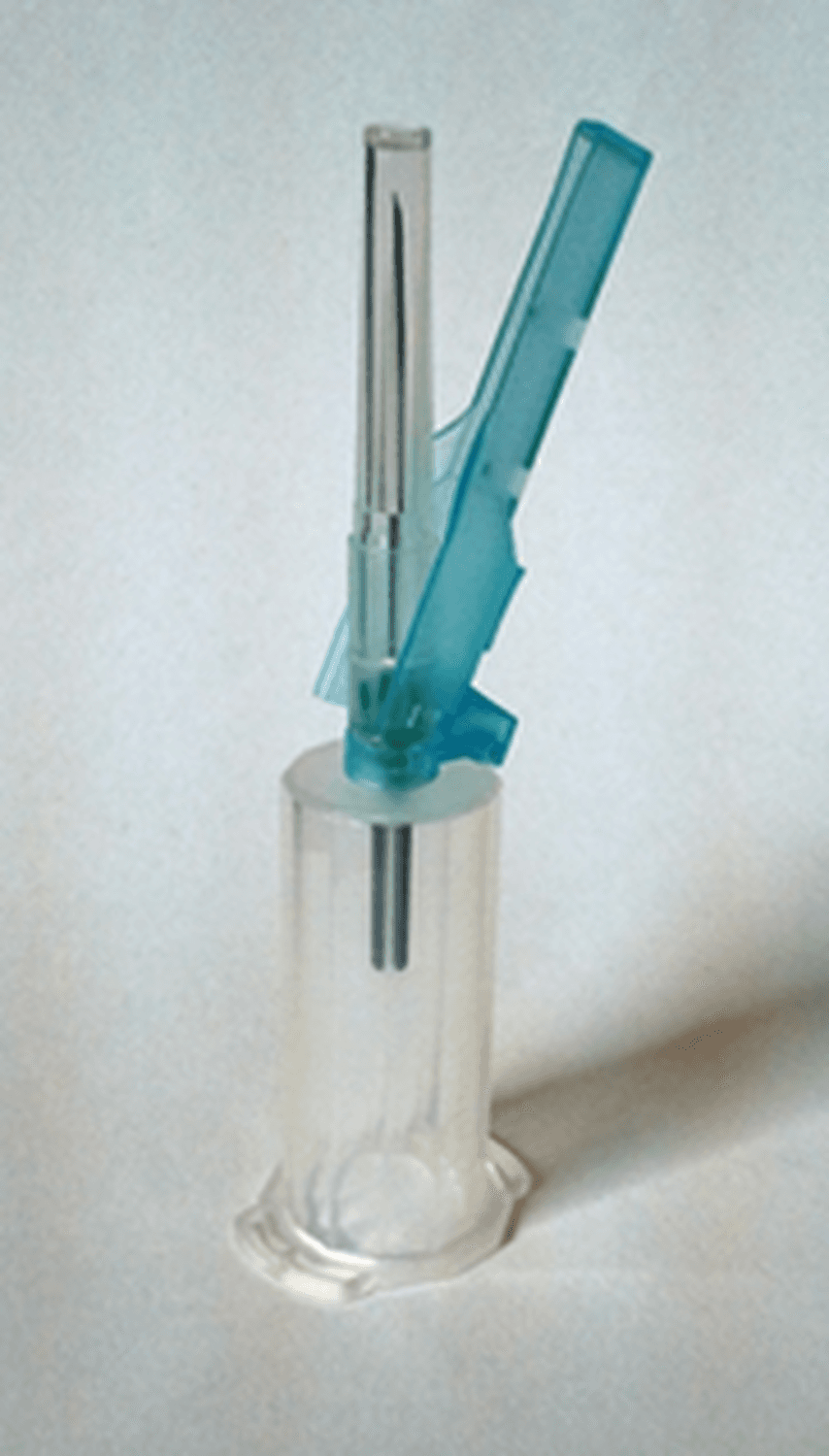 Aiguille Vacutest® à vis prémontée sur porte-tube sécurisé stérile
