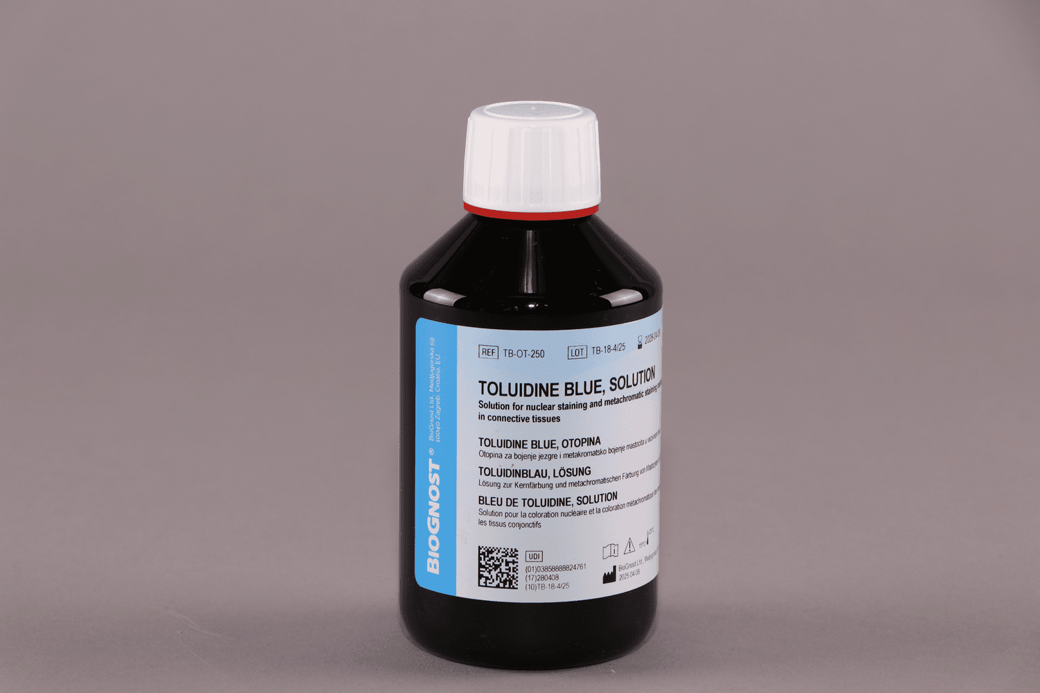 Bleu de toluidine en solution