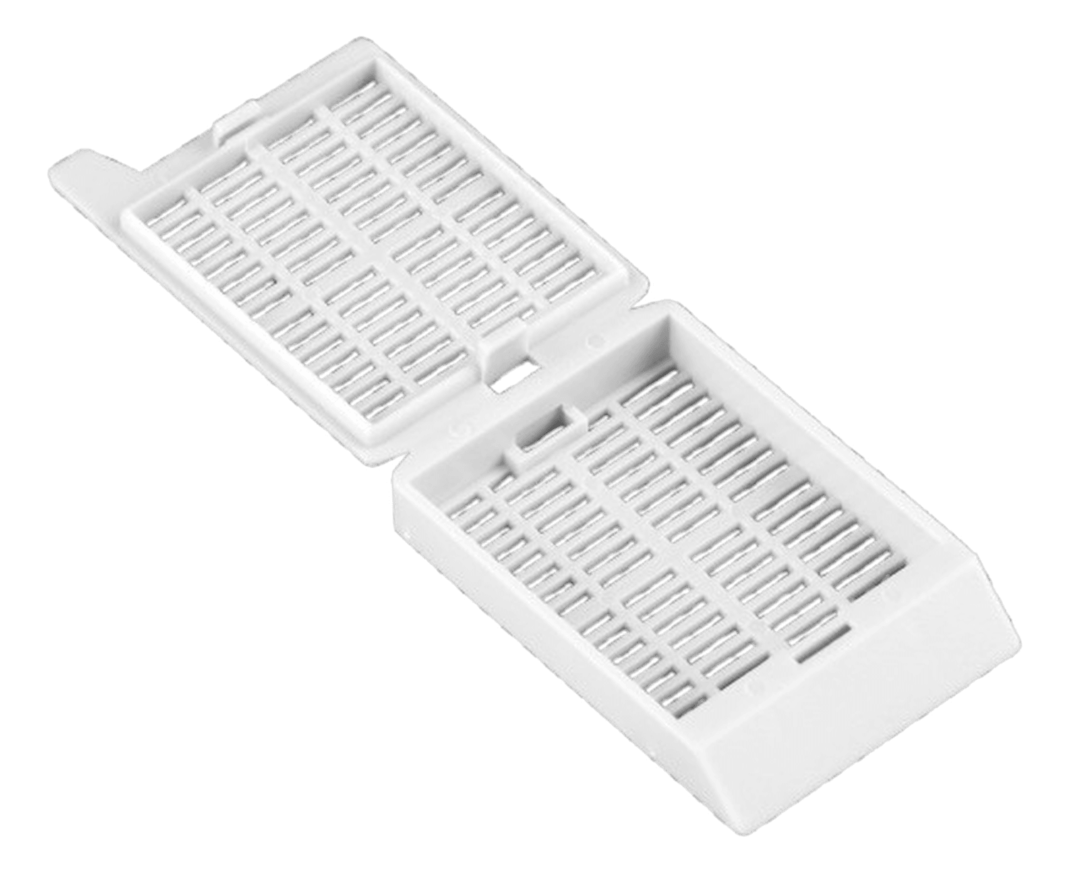 Cassette pour tissu avec couvercle à charnière blanche en boîte distributrice