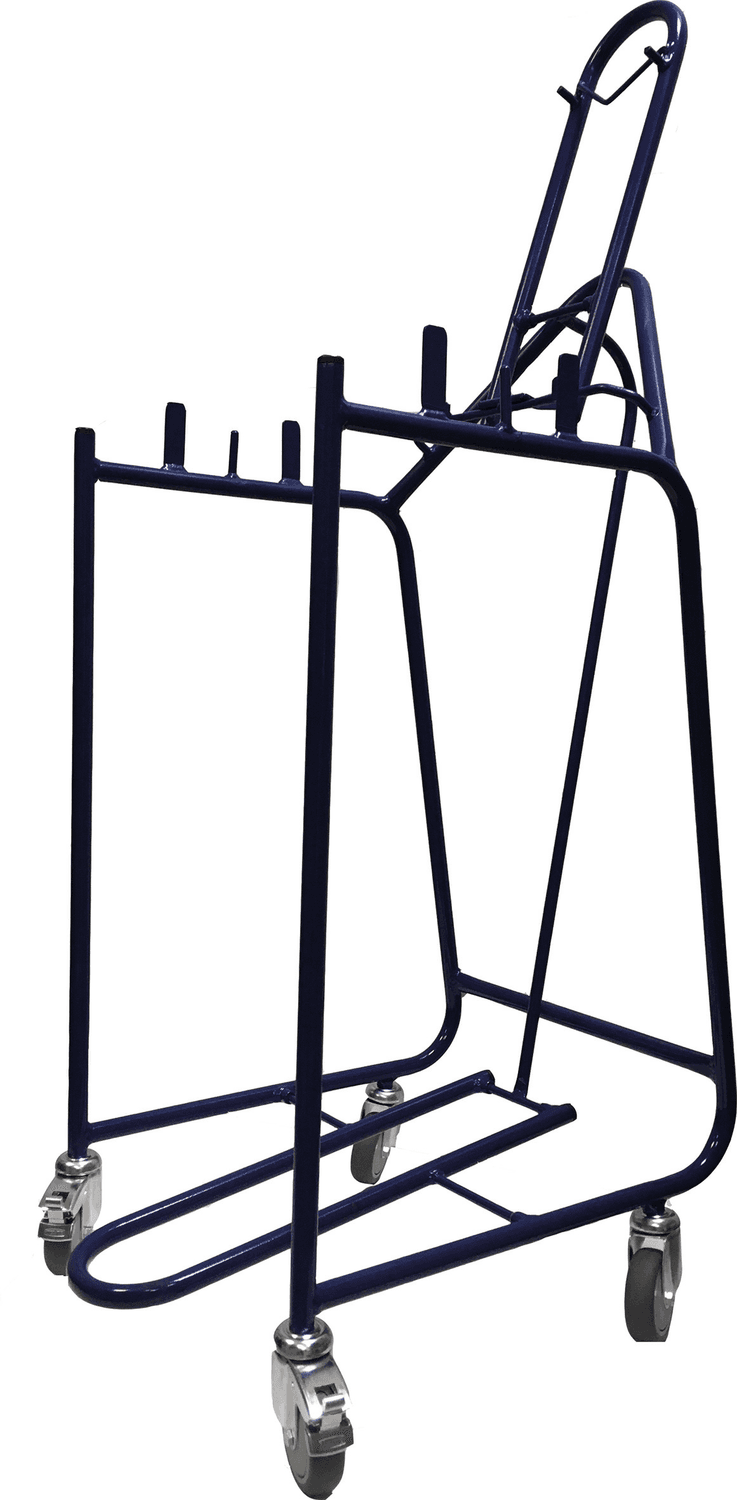 Chariot en acier bleu pour fût Pacazur® 30/50/60L 4 roulettes