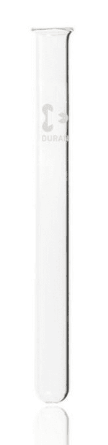 Tube en verre borosilicaté DURAN® fond rond bord droit