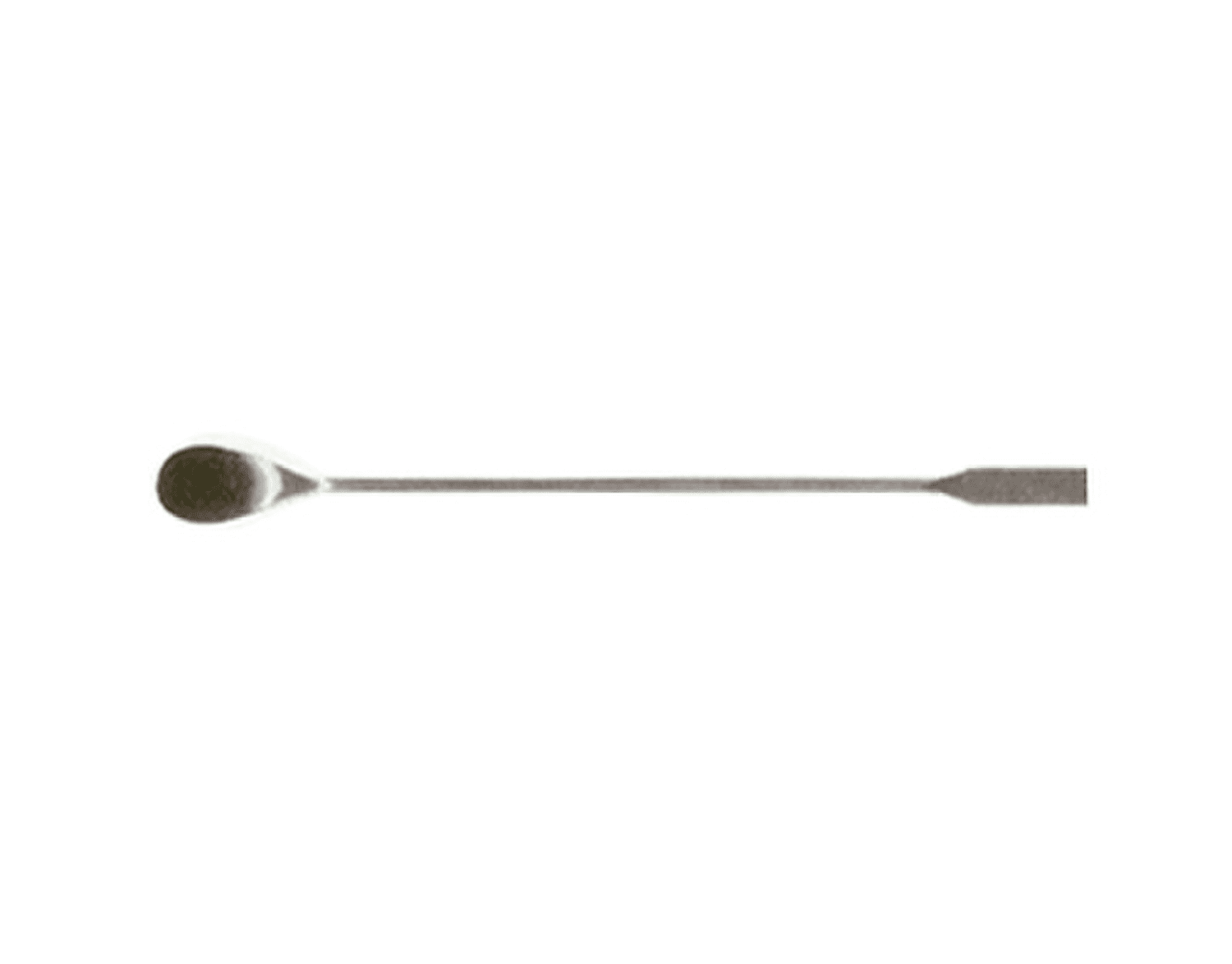 Spatule double cuillère plate en acier inox