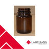 Flacon en verre sodocalcique ambré 30ml col large à vis sans cape