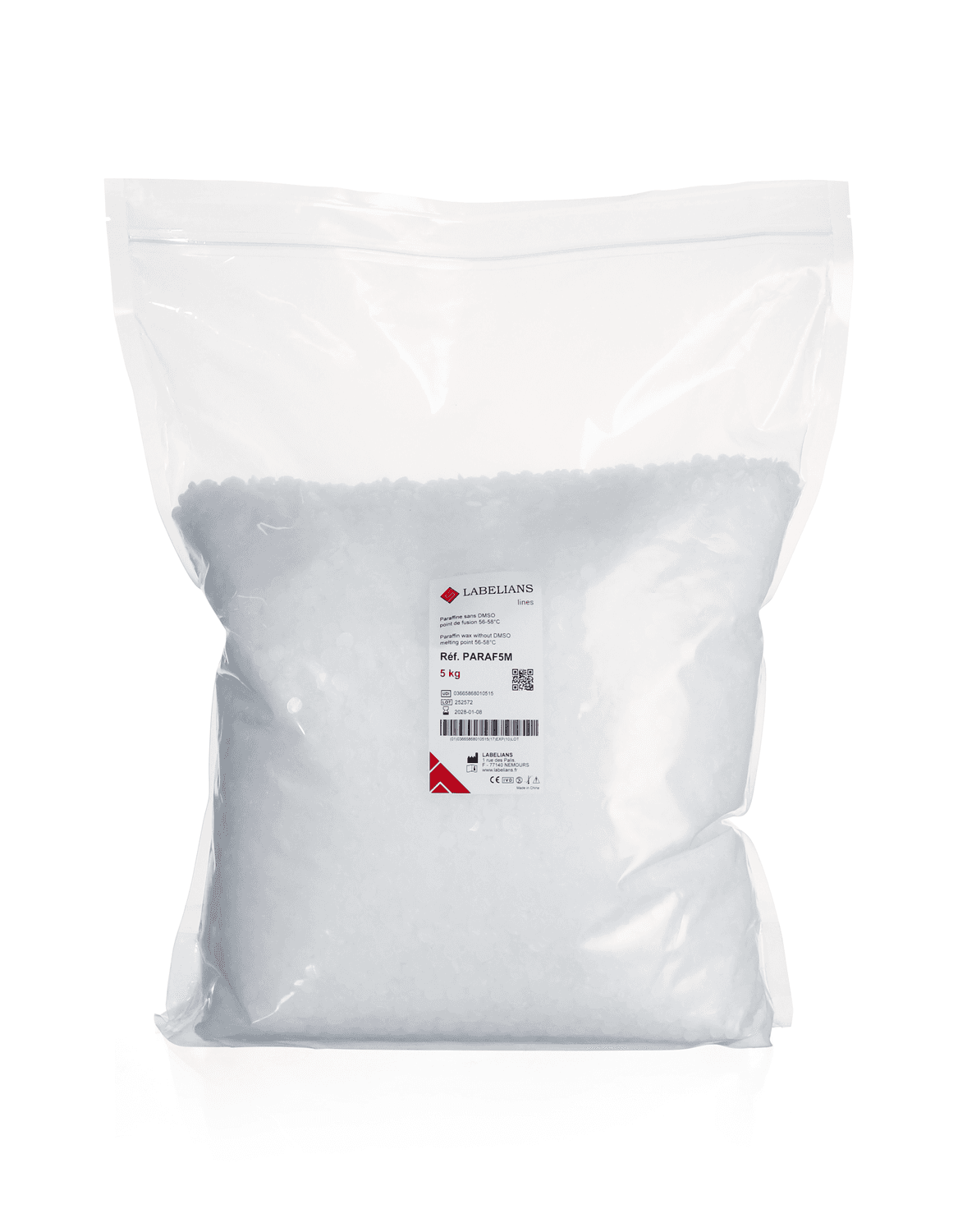 Paraffine sans DMSO Labelians, point de fusion 56-58°C, 5kg