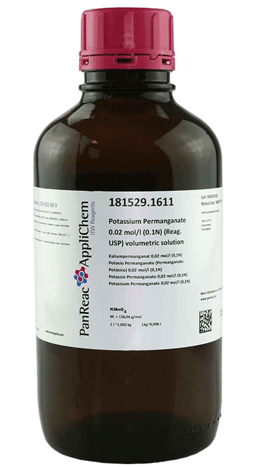 Potassium permanganate 0,02mol/L (0,1N) Panreac, 1L