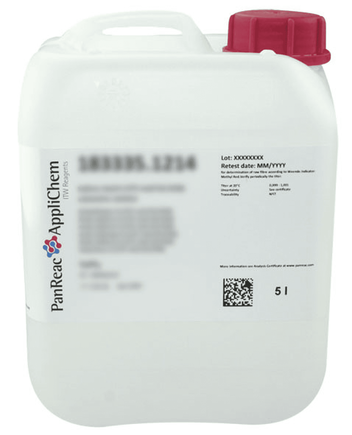 Eau purifiée pour analyses Panreac, 5L