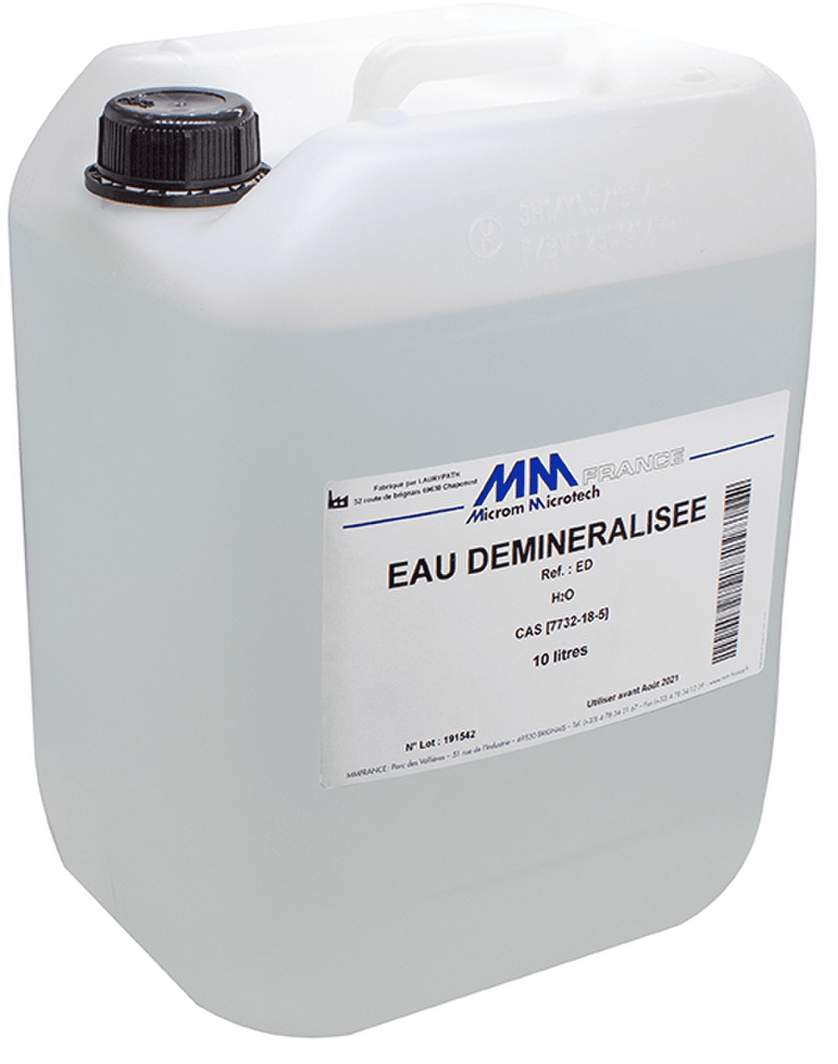 Eau déminéralisée, 10L
