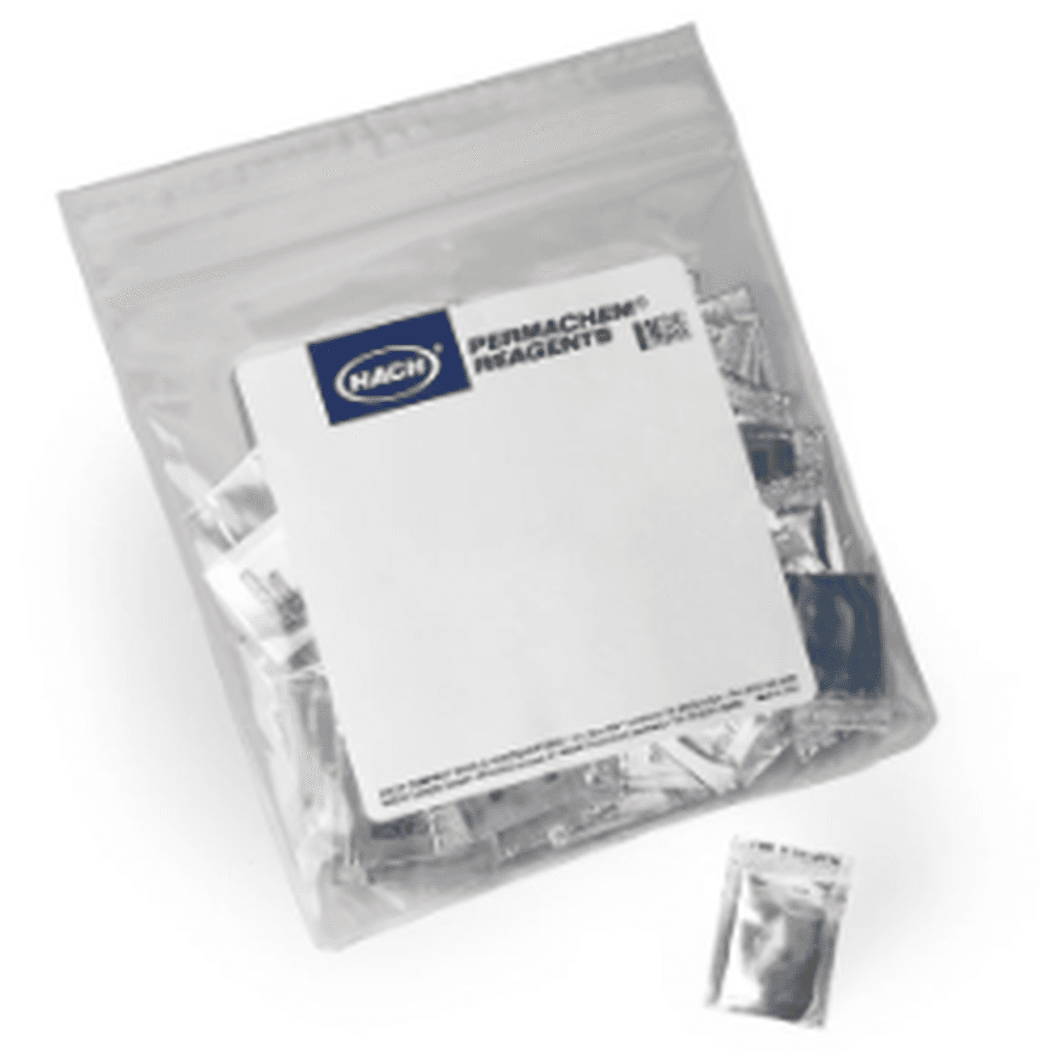 Réactif méthode FerroVer pour l'analyse de fer 0,02 à 3mg/L Fe pour échantillon de 25ml Hach, sachets de poudre