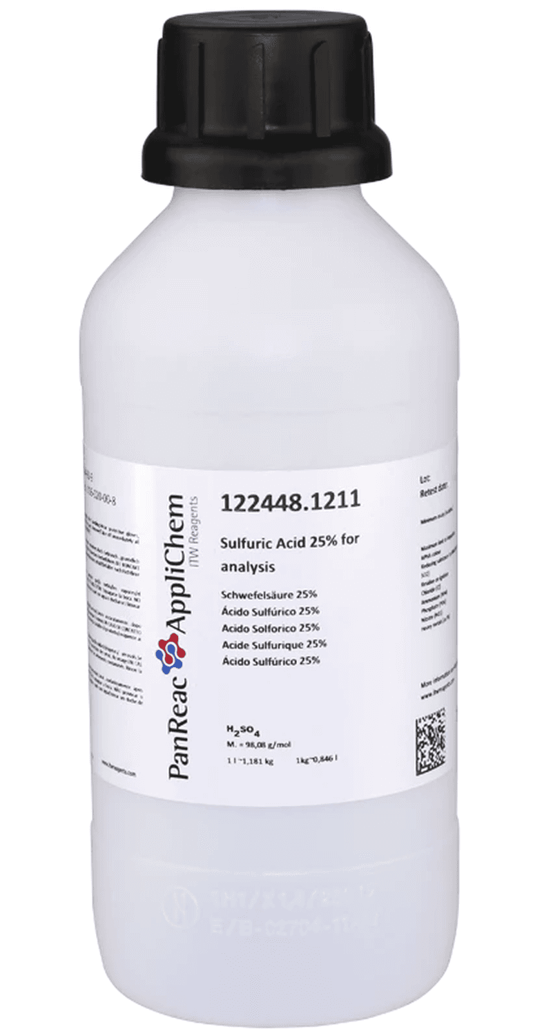 Acide sulfurique 25% pour analyses Panreac, 1L