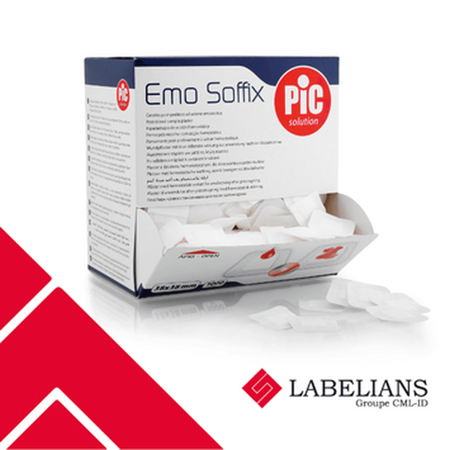 Pansement compressif EmoSoffix 3,8x3,8cm