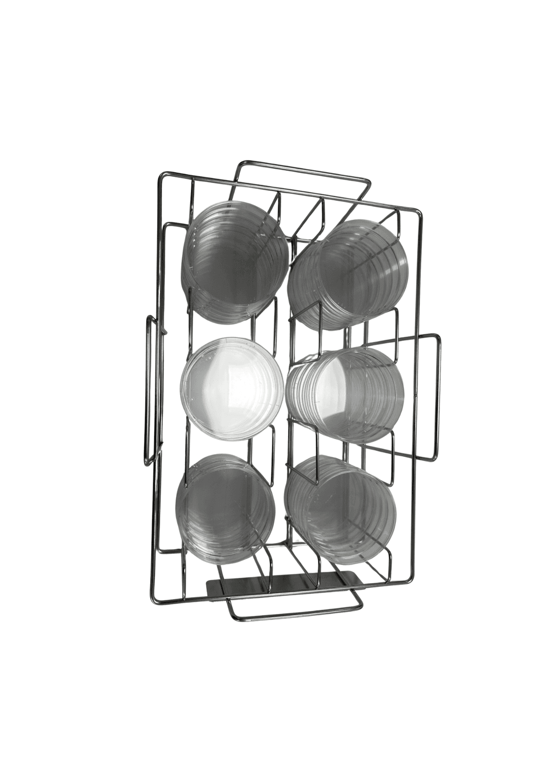 Portoir en inox pour 36 boites de Pétri diamètre 55mm