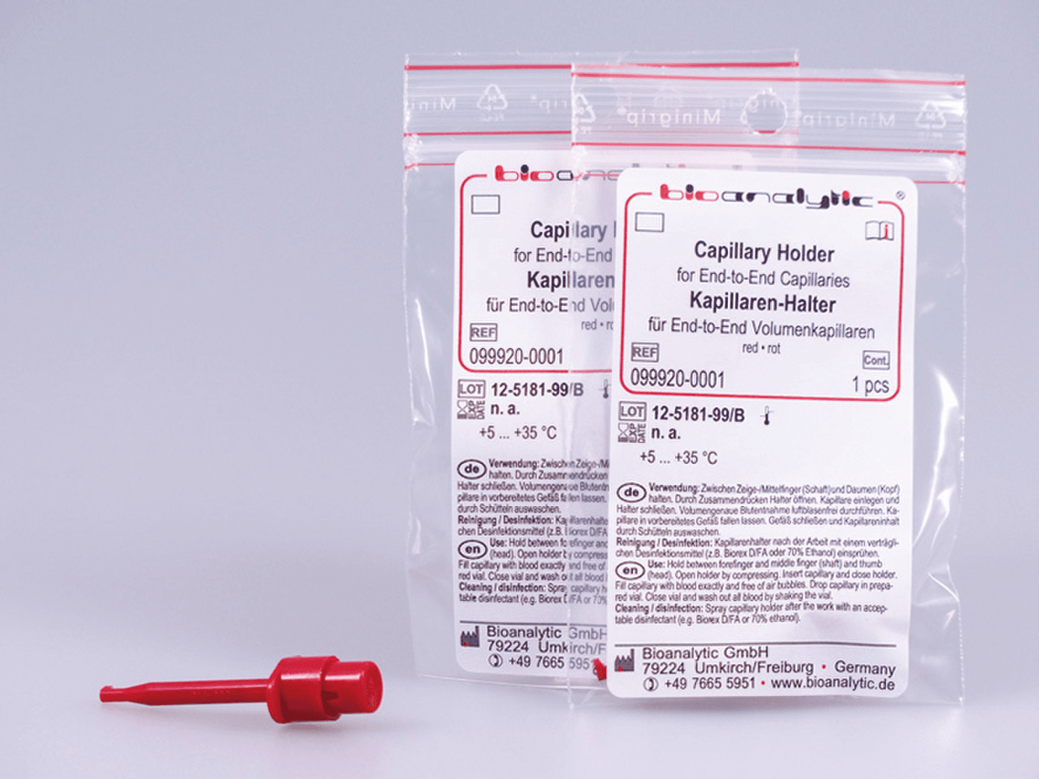 Porte-pipette capillaire pour tests Thrombo-TIC® et Ery-TIC®