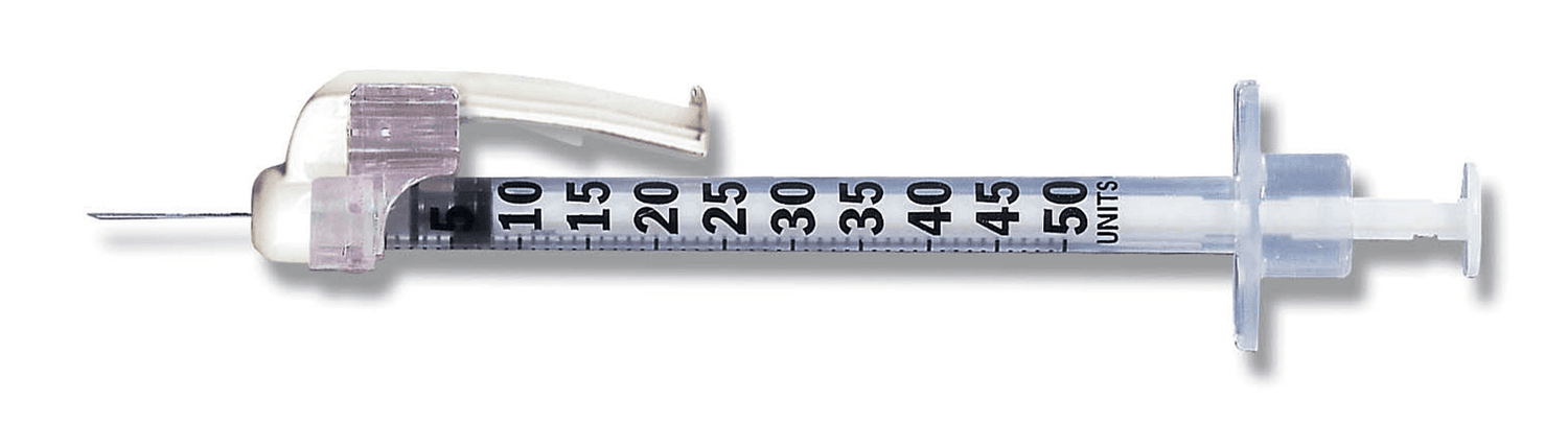 Seringue pour insuline avec aiguille fixe BD SafetyGlide™ TNT