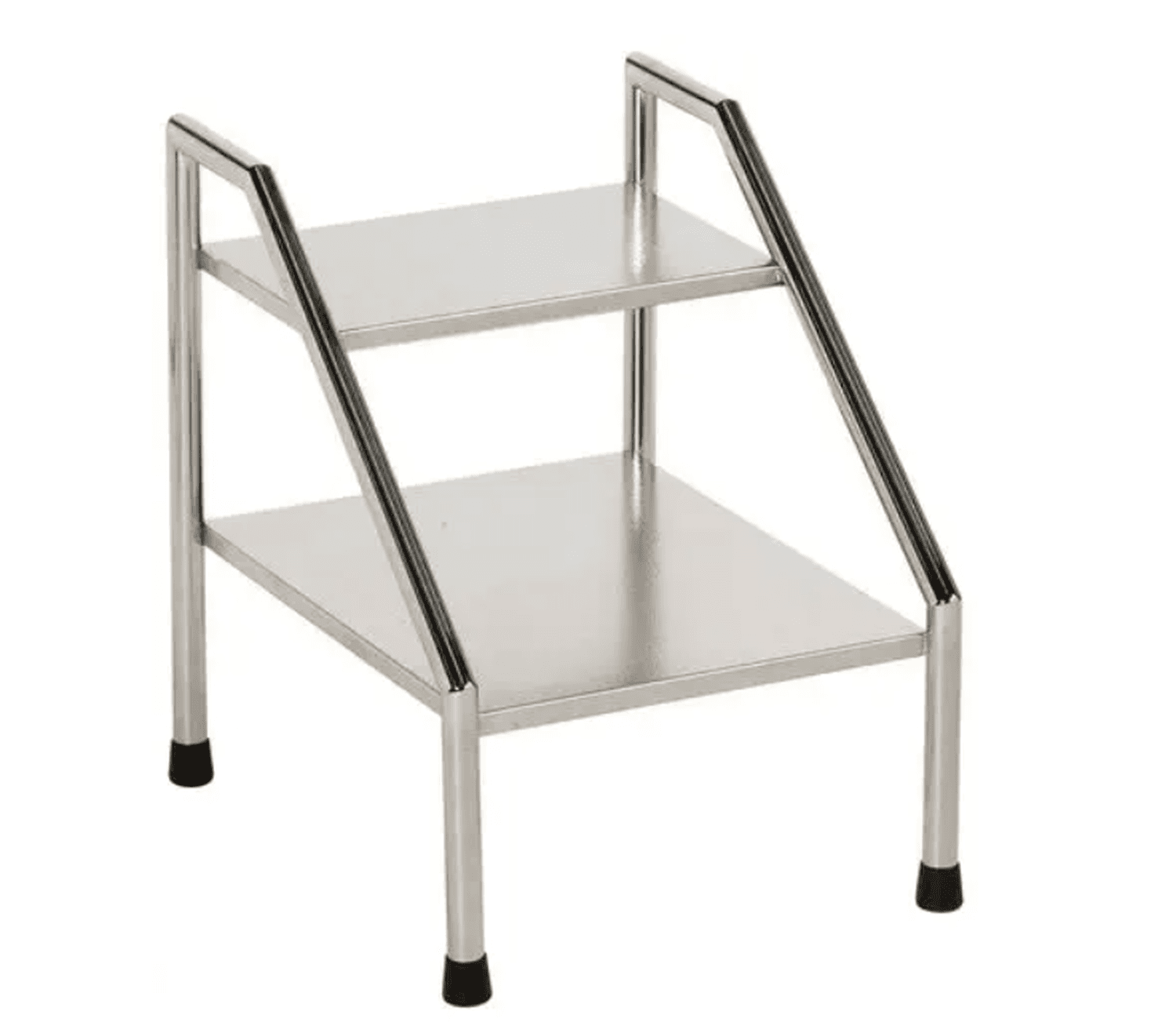 Marchepied 2 marches, acier inox amagnétique, 370mm (h marche supérieure)