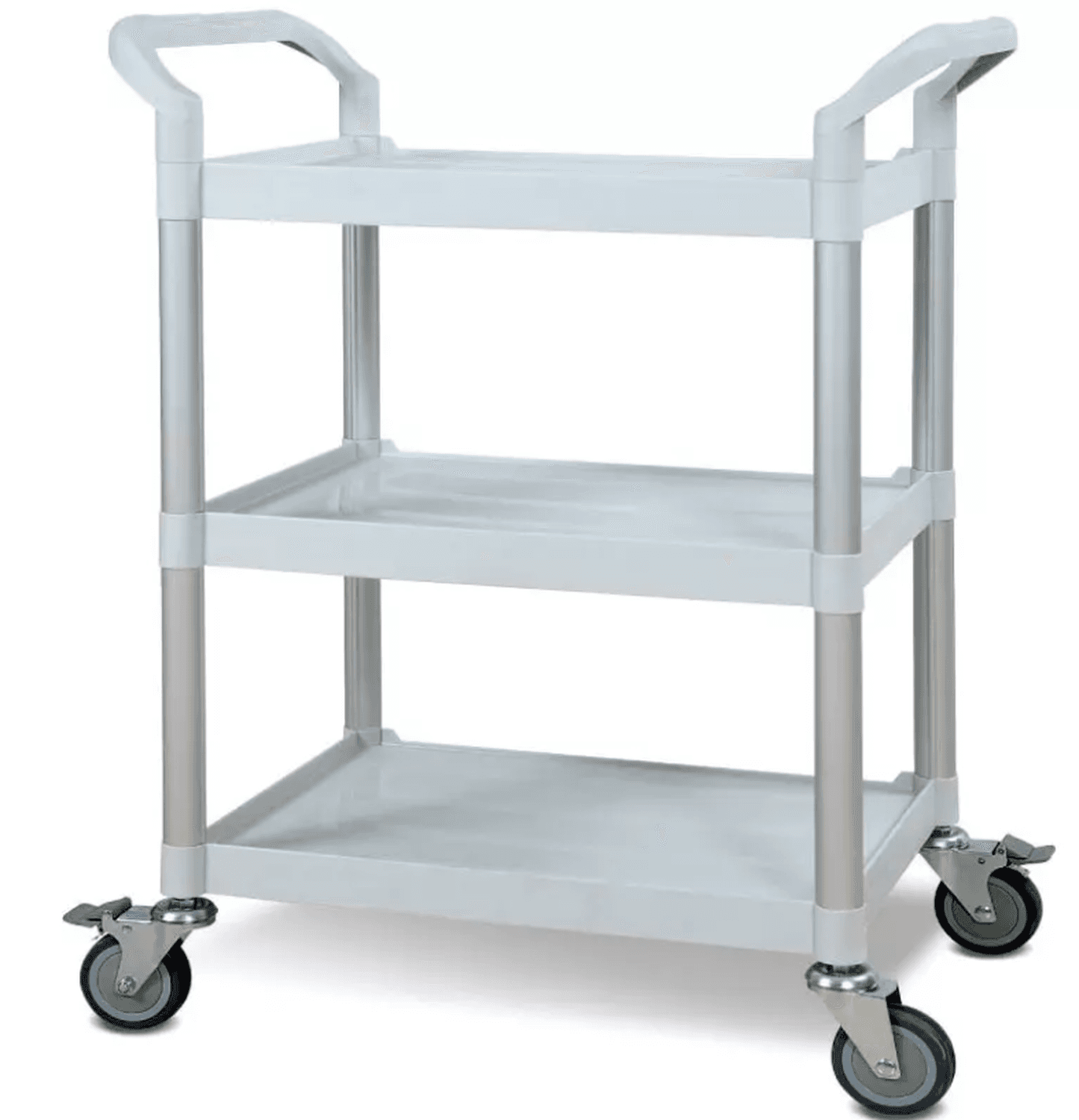 Chariot de service en plastique 3 plateaux avec freins, dimension 790x480mm