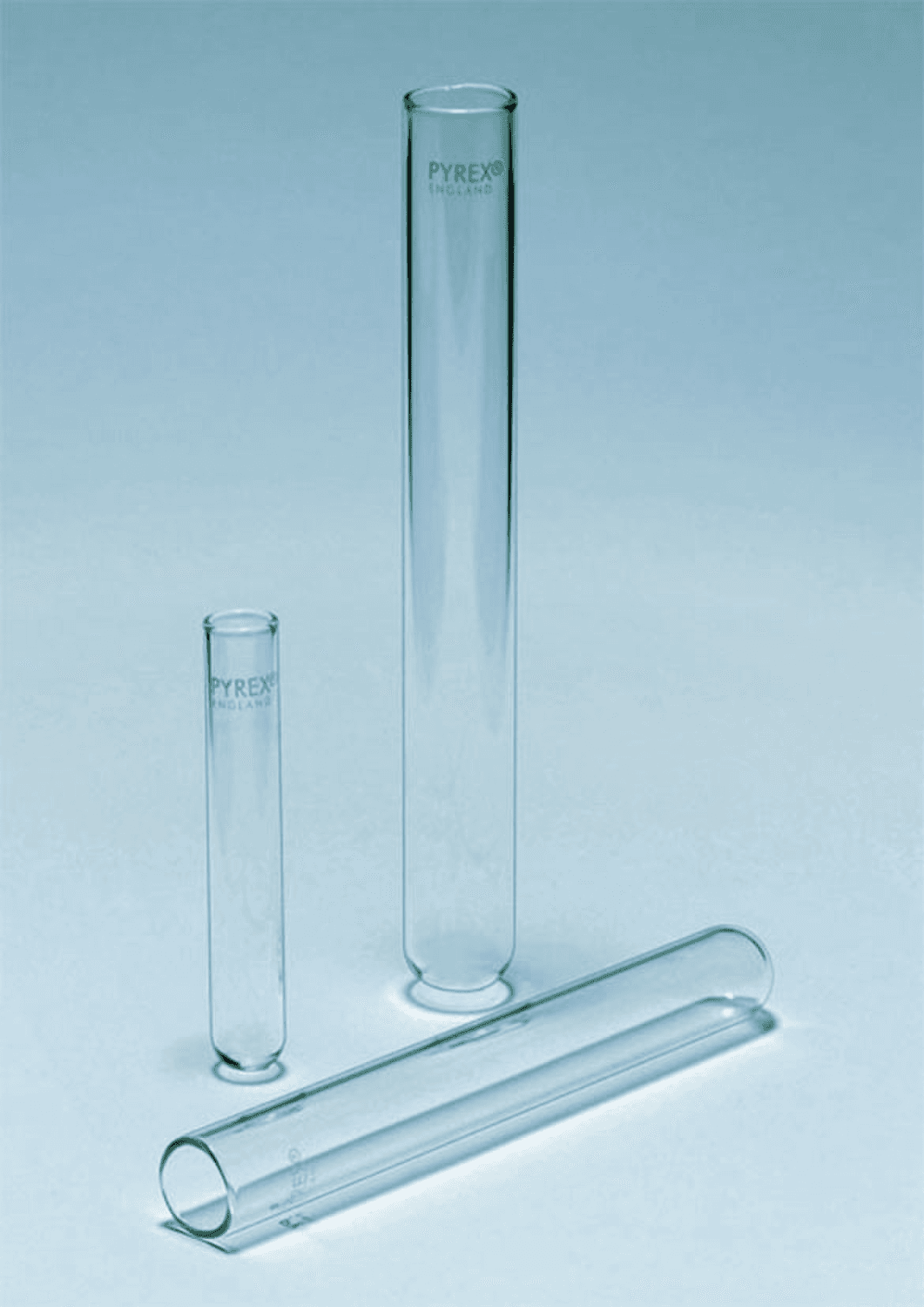 Tube en verre borosiliocaté Pyrex® fond rond bord droit