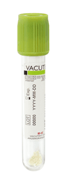 Tube sous vide Vacutest® en PET pour urine avec stabilisateur haute solubilité (à base d'acide borique) bouchon vert kaki stérile