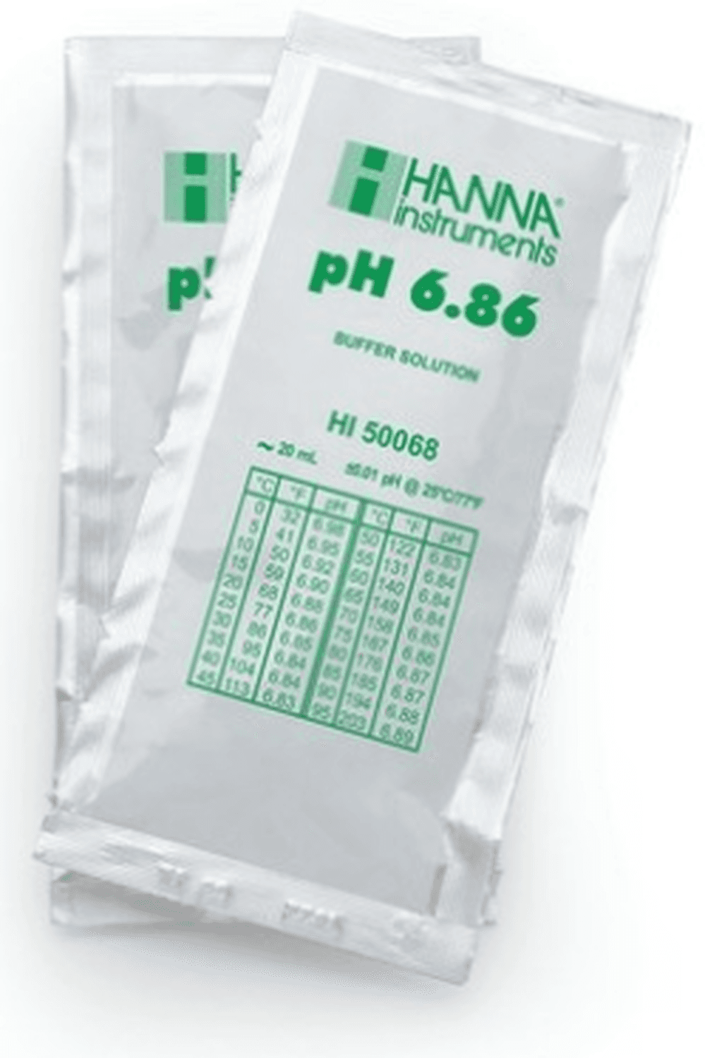 Solution tampon pH avec certificat d'analyse Hanna Instruments, sachet de 20ml