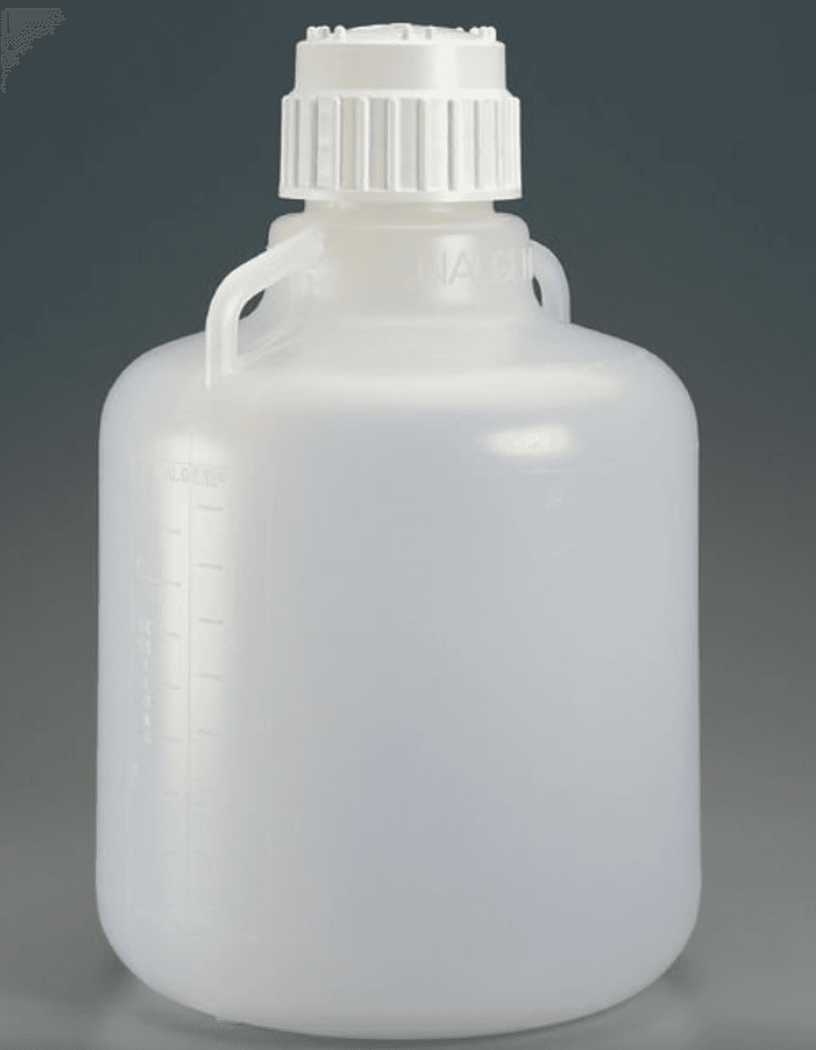 Bonbonne en polypropylène 10L ronde à paroi renforcée sans robinet