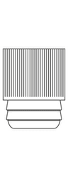 Bouchon rentrant forme haute en polyéthylène 9mm blanc