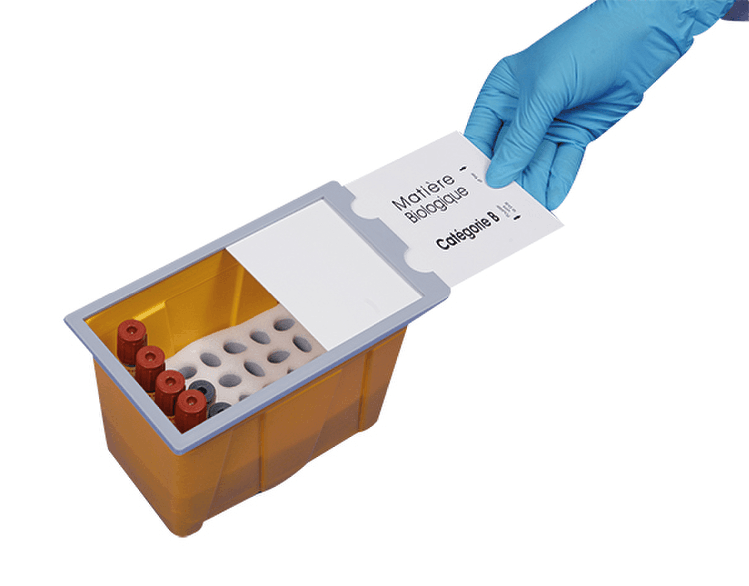 Calage Megabox PM avec Biomousse pour 32 tubes 5-7ml