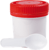 Pot pour coprologie 150ml avec spatule séparée