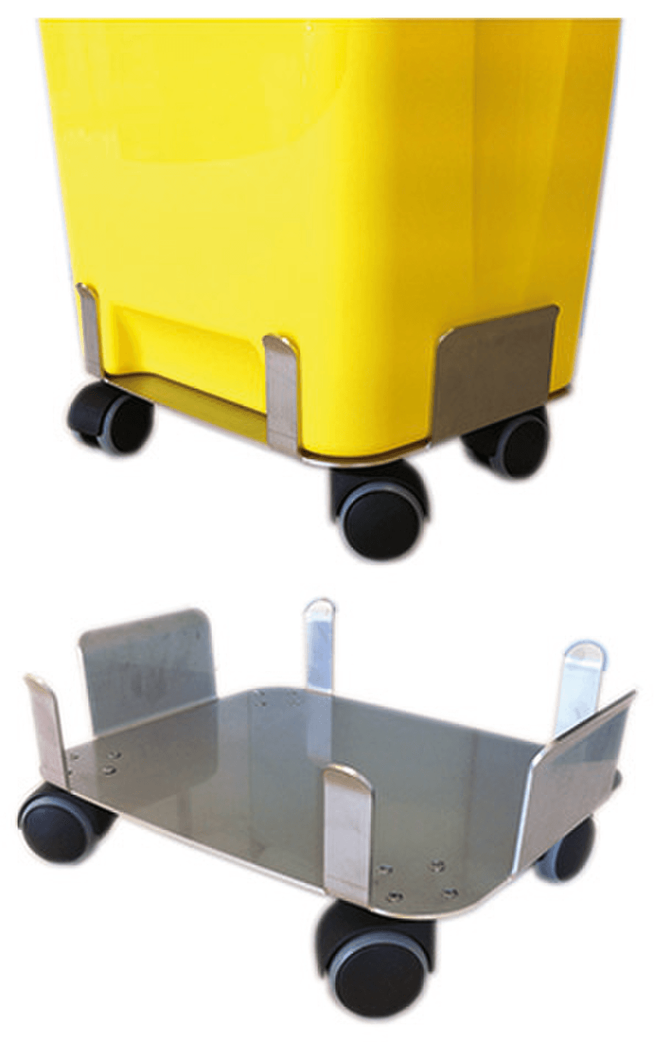 Support roulant inox pour fûts Pacazur® 30, 50 et 60L