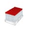 Tube 19ml en polystyrène fond rond cape à vis rouge 16x150mm en rack stérile