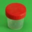 Flacon 180ml en polypropylène cape à vis rouge
