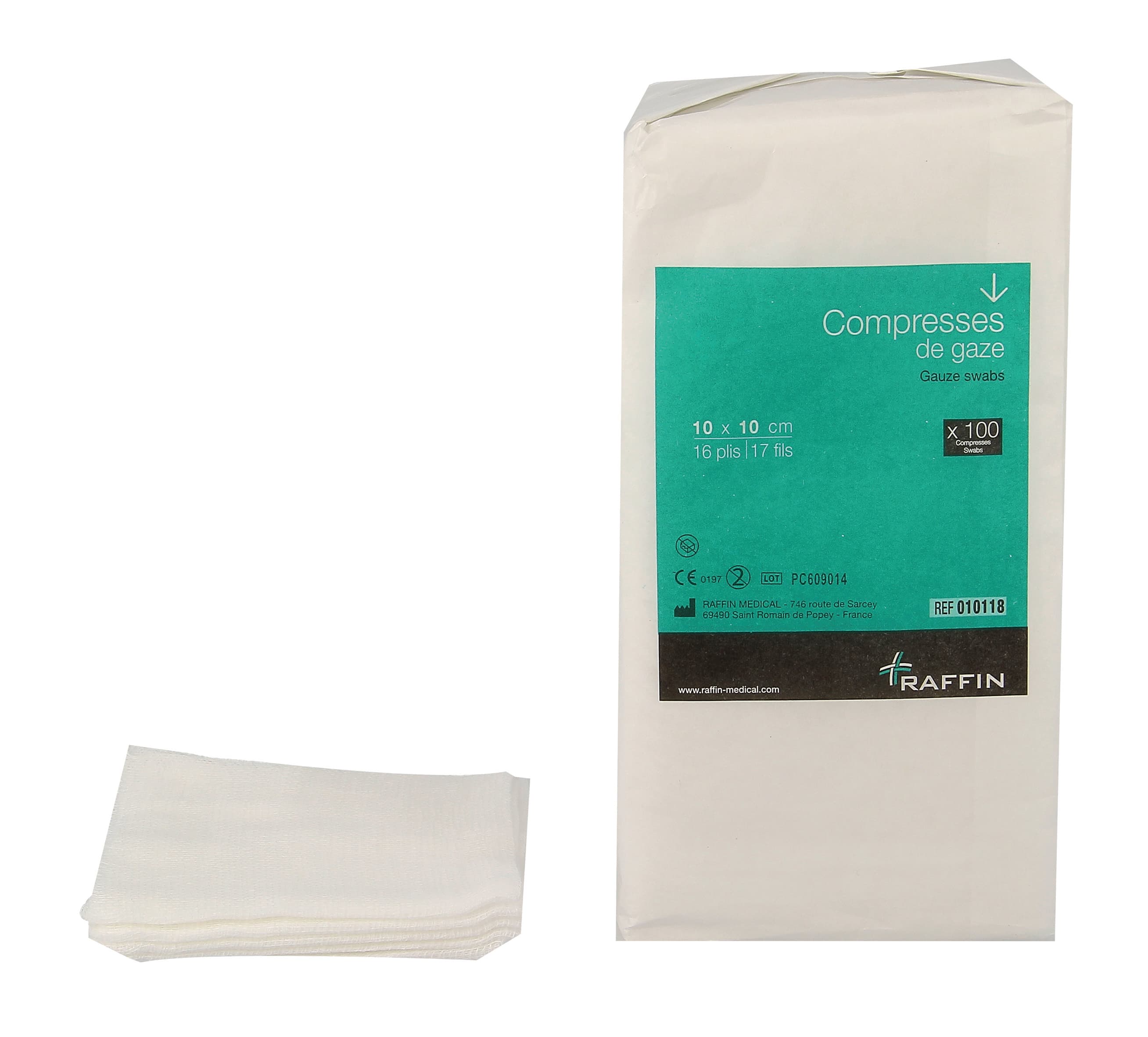 Compresse de gaze non stérile Raffin
