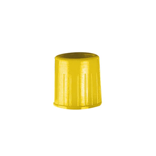 Bouchon secondaire pour tube sous-vide diam.15mm / vol.10ml jaune