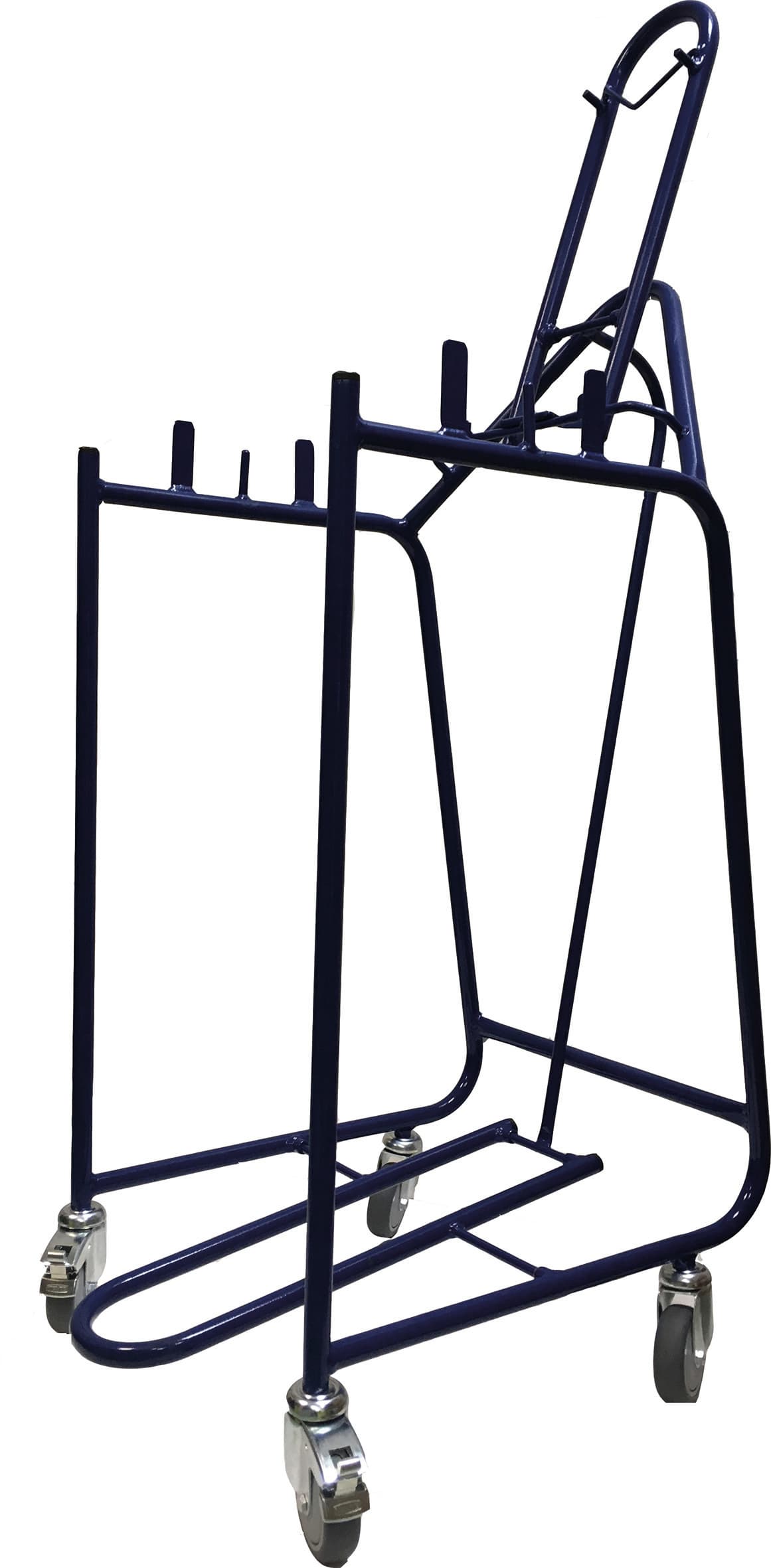 Chariot en acier bleu pour fût Pacazur® 30/50/60L 4 roulettes