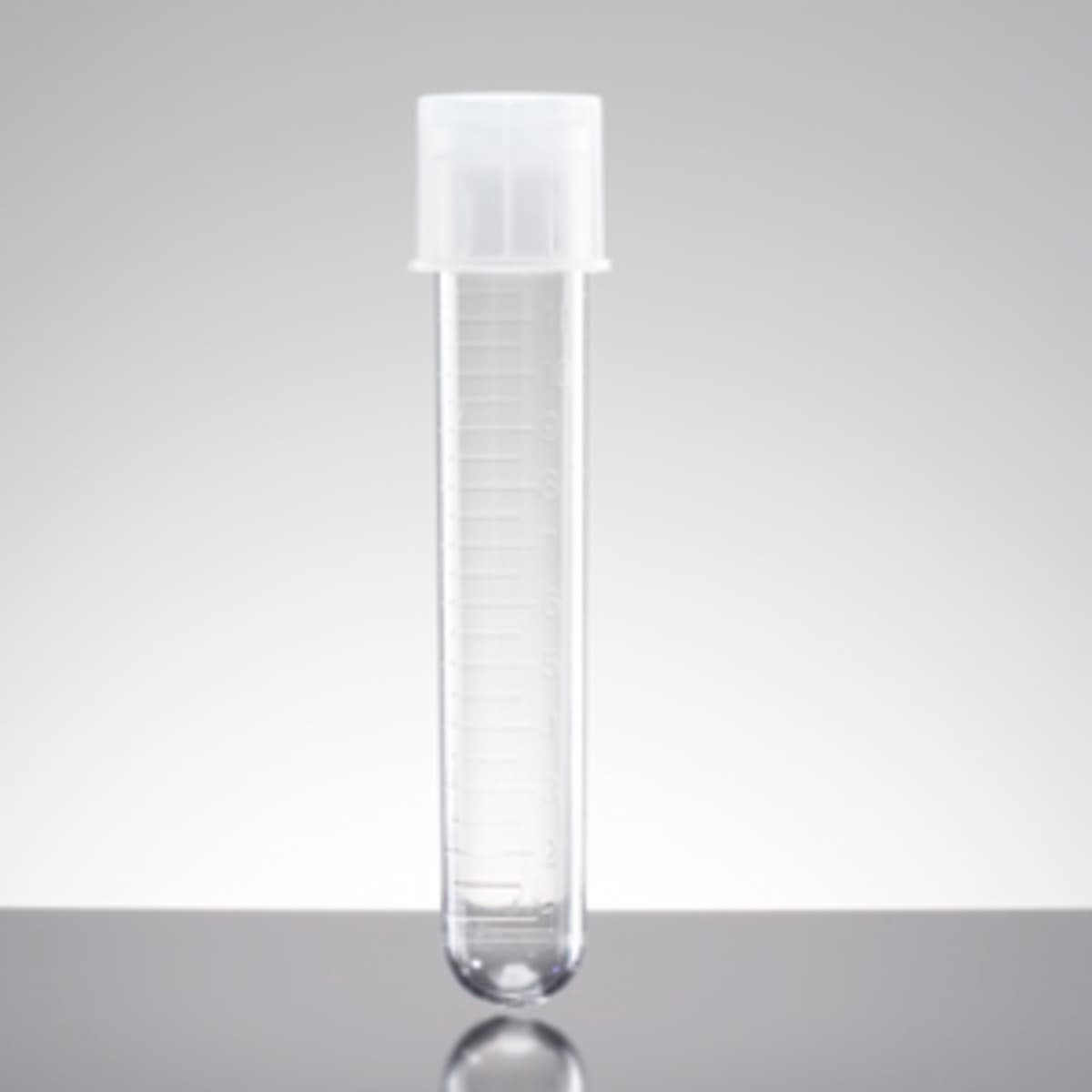 Tube de culture cellulaire en polystyrène avec cape à vis stérile