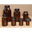 Flacon en verre sodocalcique ambré 125ml col large à vis avec cape en polypropylène