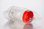 Flacon 180ml en polypropylène cape à vis rouge irradié sous emballage unitaire